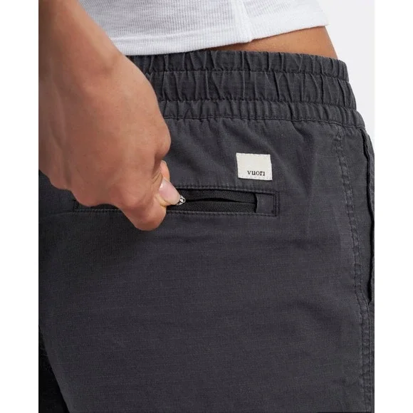 Vuori Vintage Ripstop Short DuraTerra Drawstring High Rise Charcoal Gray Small - Picture 4 of 10